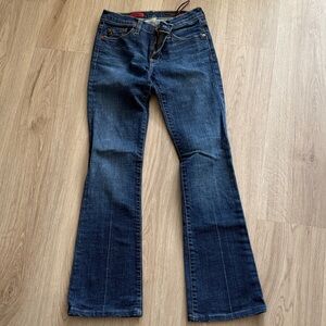 AG Adriano Goldschmied Dark Blue Straight Leg Jeans